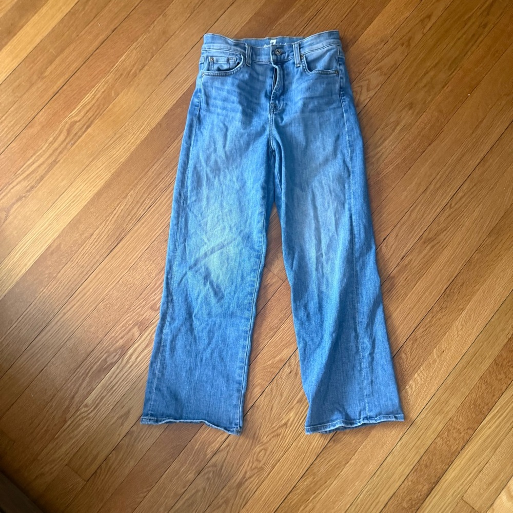 7 for All Mankind Cropped Wide Leg Jeans